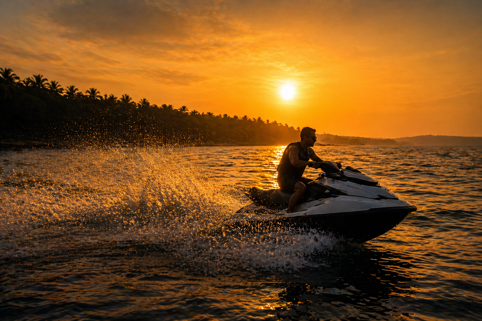 Jet Ski em uso representando rastreamento para embarcações